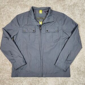 Marc New York Andrew Marc Jacket Coat Full Zip Up Gray Men's Collared Outerwear